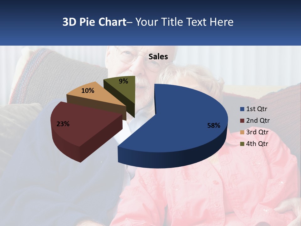 A Man And Woman Sitting On A Couch Together PowerPoint Template