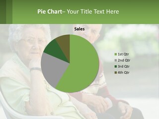 A Couple Of Elderly People Sitting On A Bench PowerPoint Template
