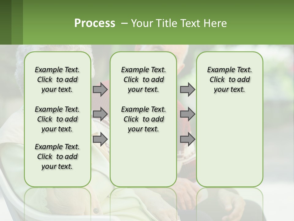 A Couple Of Elderly People Sitting On A Bench PowerPoint Template