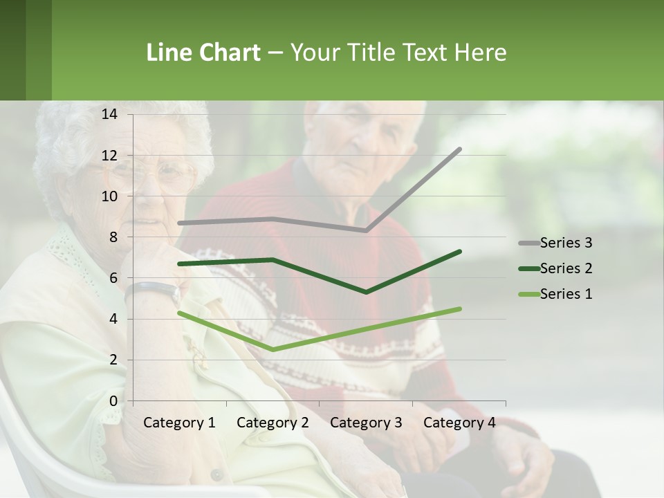A Couple Of Elderly People Sitting On A Bench PowerPoint Template