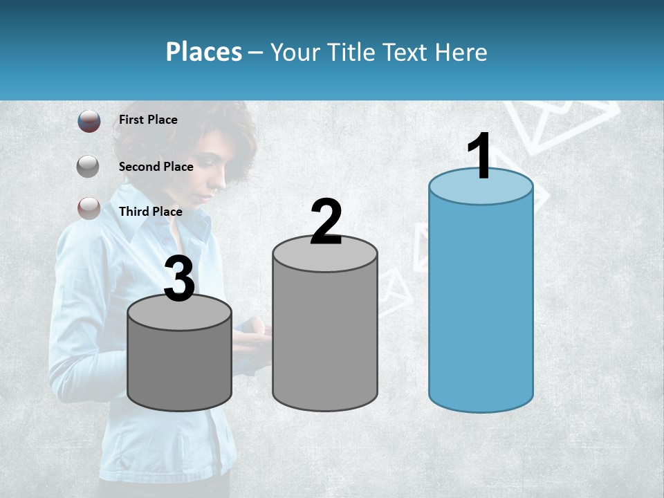 A Woman Holding A Cell Phone In Her Hands PowerPoint Template