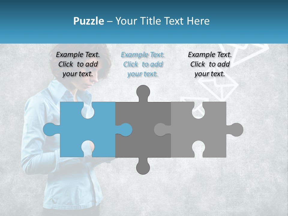 A Woman Holding A Cell Phone In Her Hands PowerPoint Template