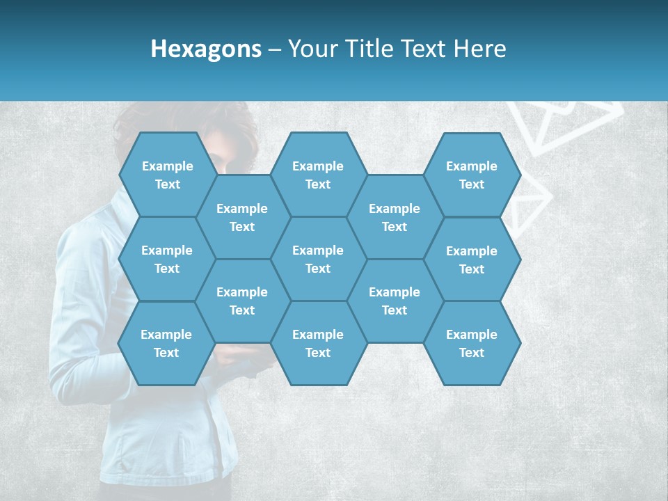 A Woman Holding A Cell Phone In Her Hands PowerPoint Template