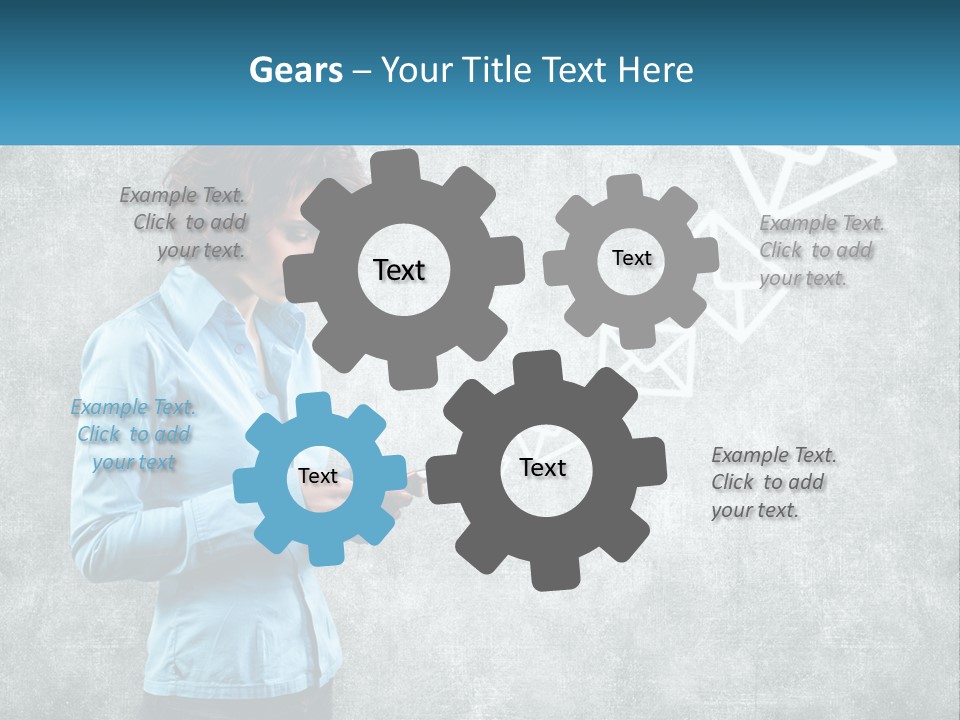 A Woman Holding A Cell Phone In Her Hands PowerPoint Template