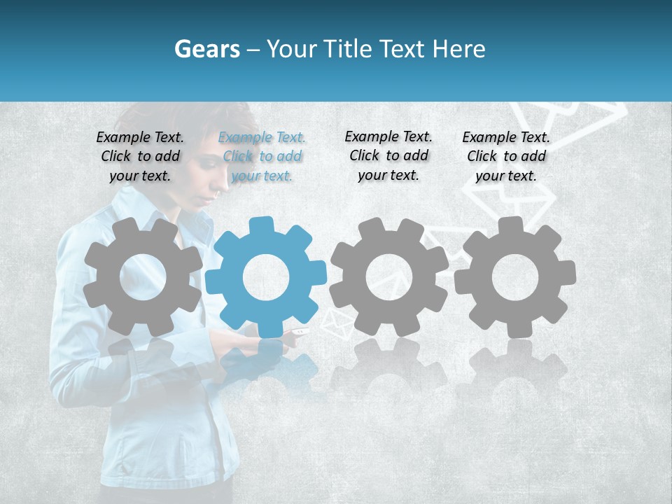 A Woman Holding A Cell Phone In Her Hands PowerPoint Template