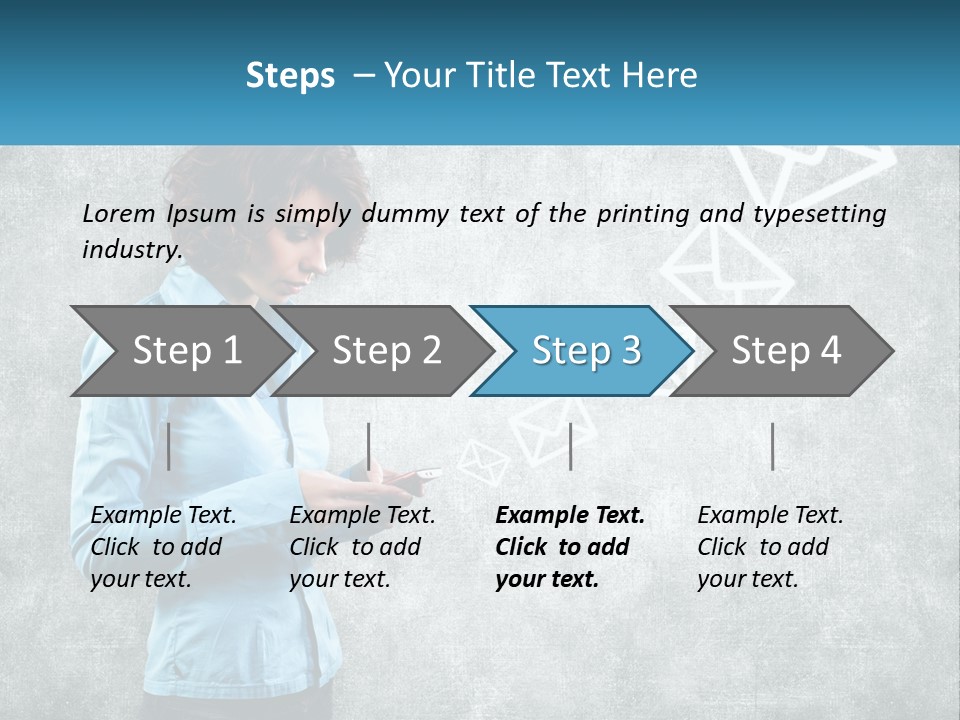 A Woman Holding A Cell Phone In Her Hands PowerPoint Template
