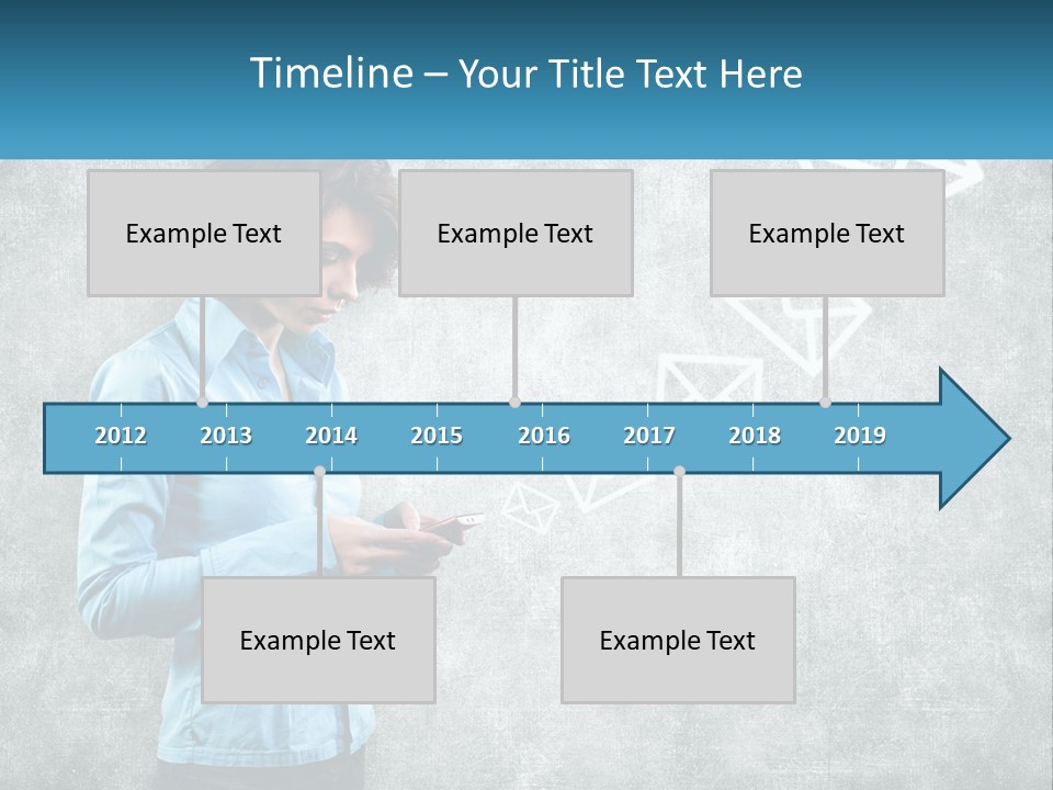 A Woman Holding A Cell Phone In Her Hands PowerPoint Template