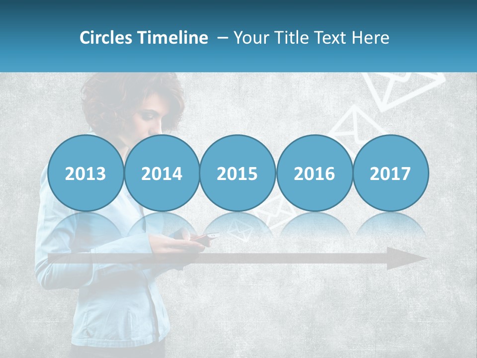 A Woman Holding A Cell Phone In Her Hands PowerPoint Template