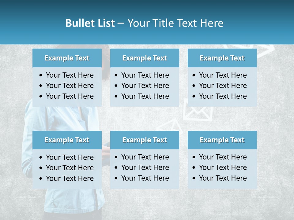 A Woman Holding A Cell Phone In Her Hands PowerPoint Template