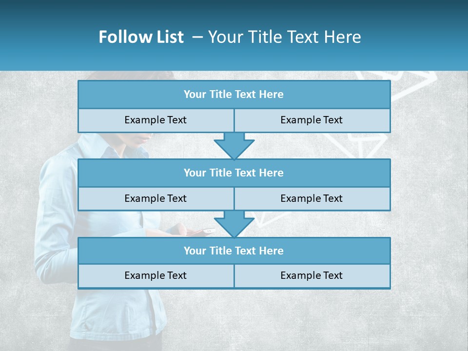 A Woman Holding A Cell Phone In Her Hands PowerPoint Template