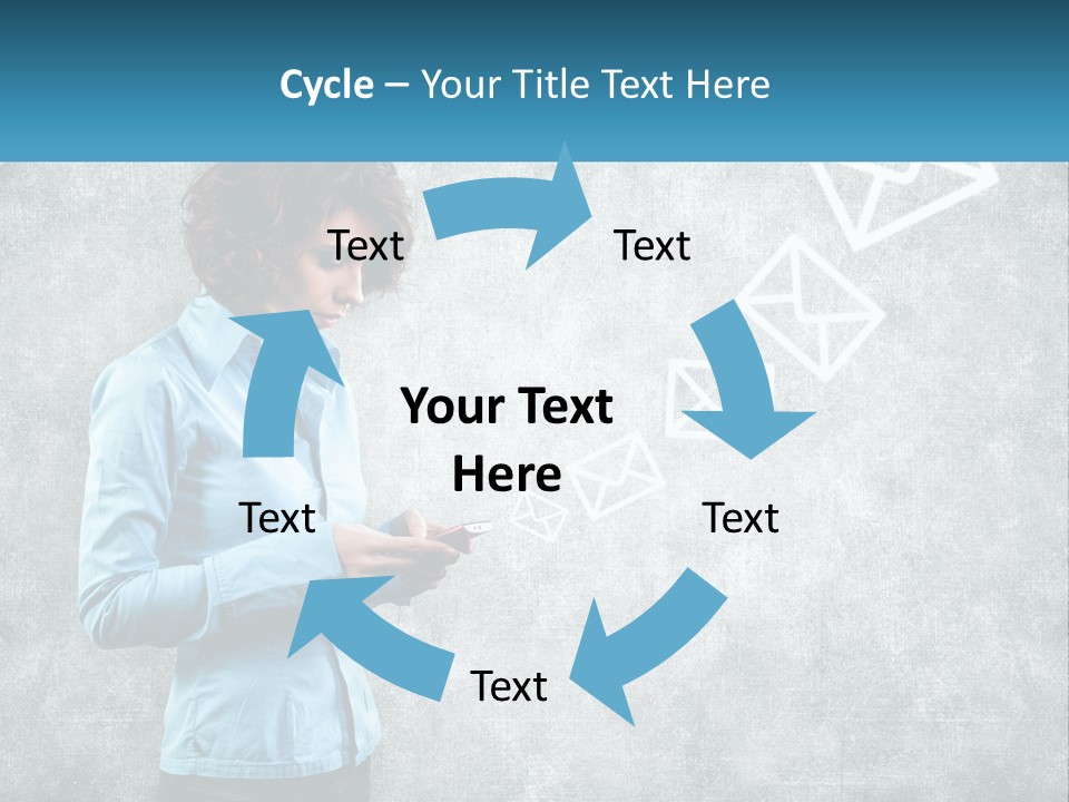 A Woman Holding A Cell Phone In Her Hands PowerPoint Template