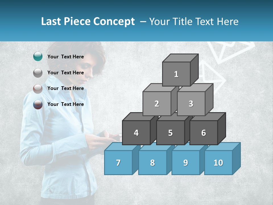 A Woman Holding A Cell Phone In Her Hands PowerPoint Template