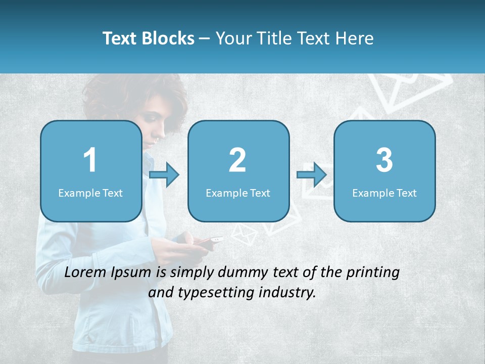 A Woman Holding A Cell Phone In Her Hands PowerPoint Template