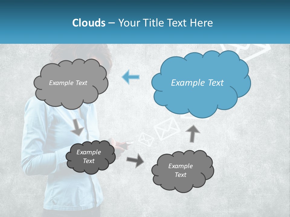 A Woman Holding A Cell Phone In Her Hands PowerPoint Template