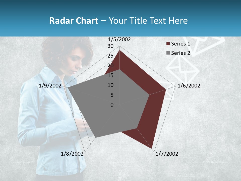A Woman Holding A Cell Phone In Her Hands PowerPoint Template
