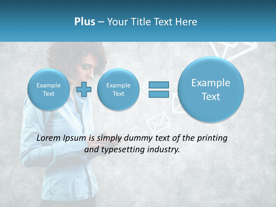 A Woman Holding A Cell Phone In Her Hands PowerPoint Template