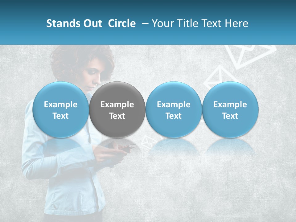 A Woman Holding A Cell Phone In Her Hands PowerPoint Template