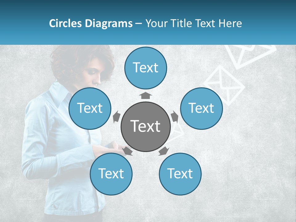 A Woman Holding A Cell Phone In Her Hands PowerPoint Template