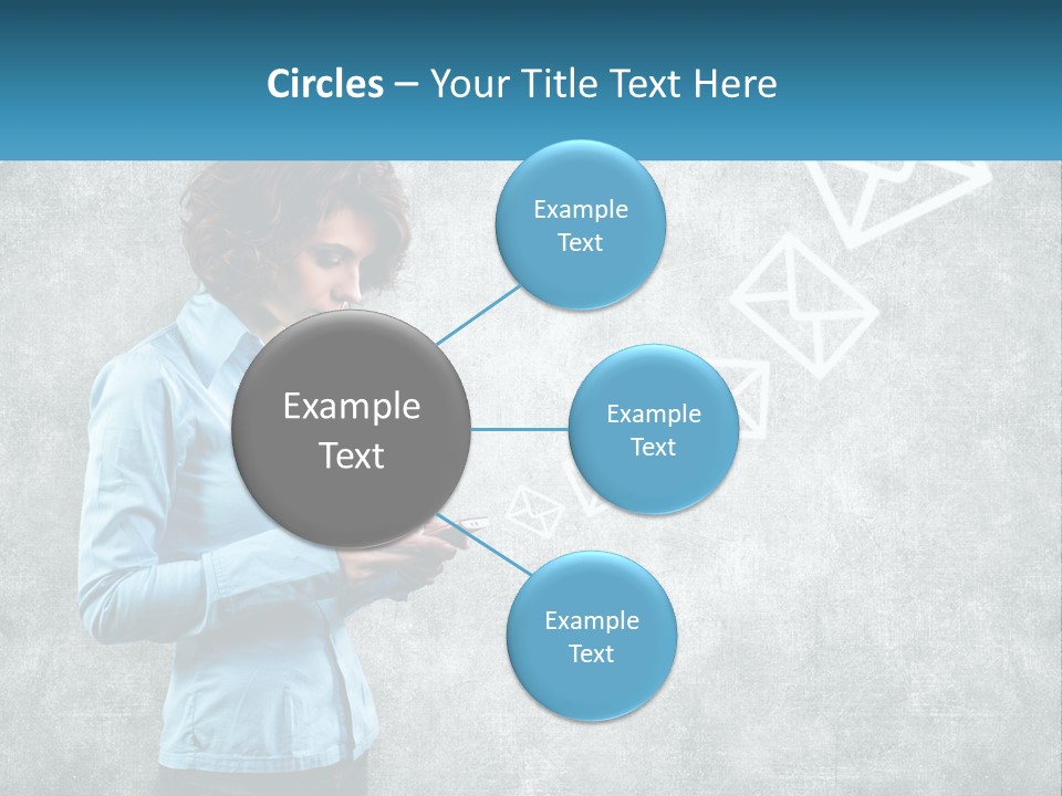 A Woman Holding A Cell Phone In Her Hands PowerPoint Template