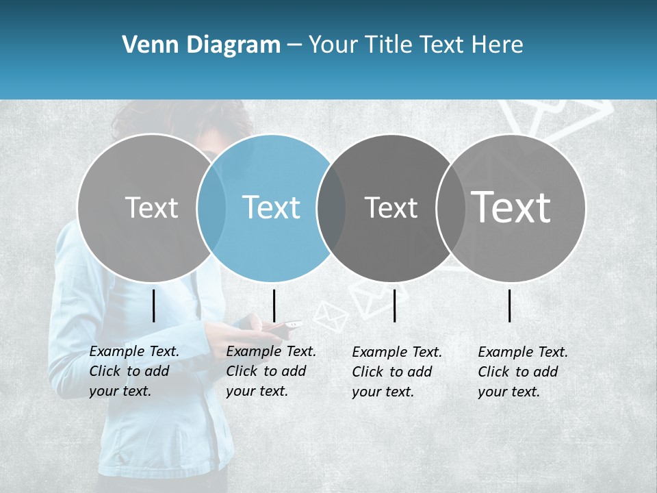 A Woman Holding A Cell Phone In Her Hands PowerPoint Template