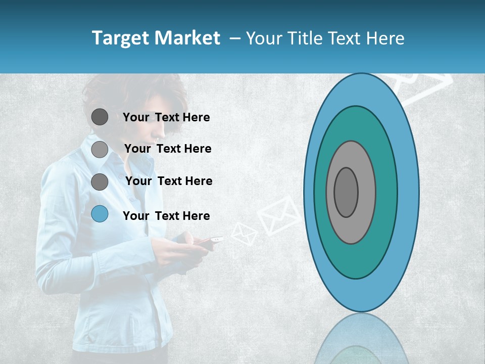 A Woman Holding A Cell Phone In Her Hands PowerPoint Template