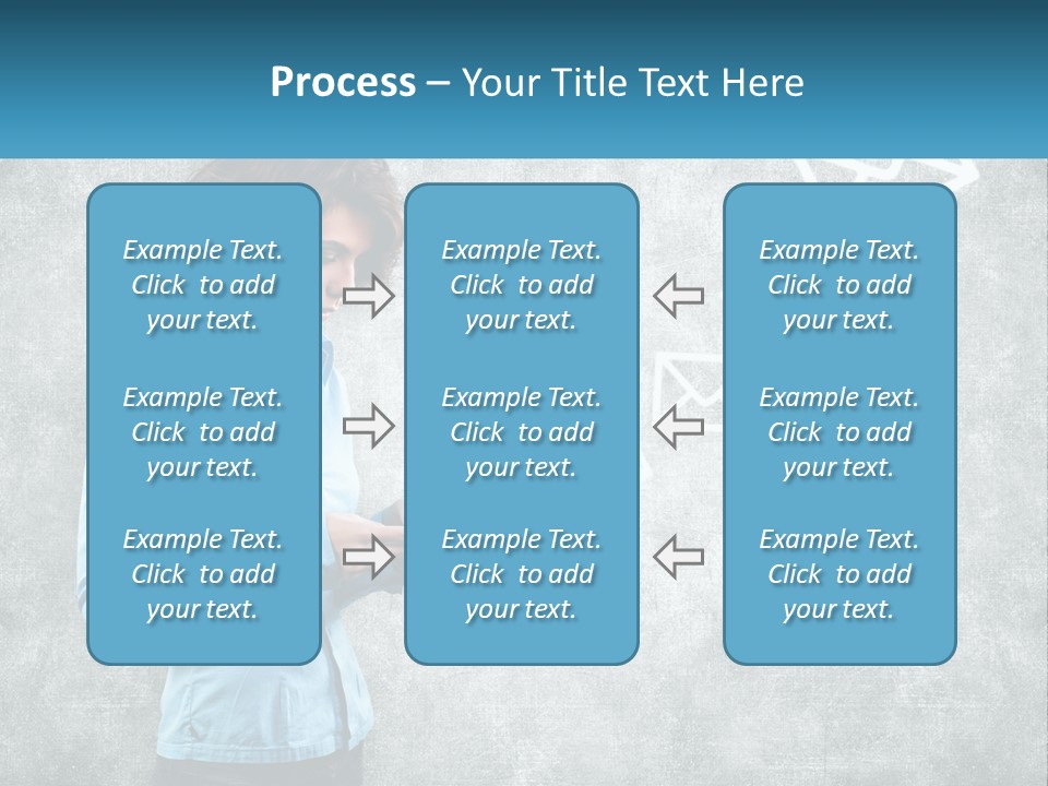A Woman Holding A Cell Phone In Her Hands PowerPoint Template