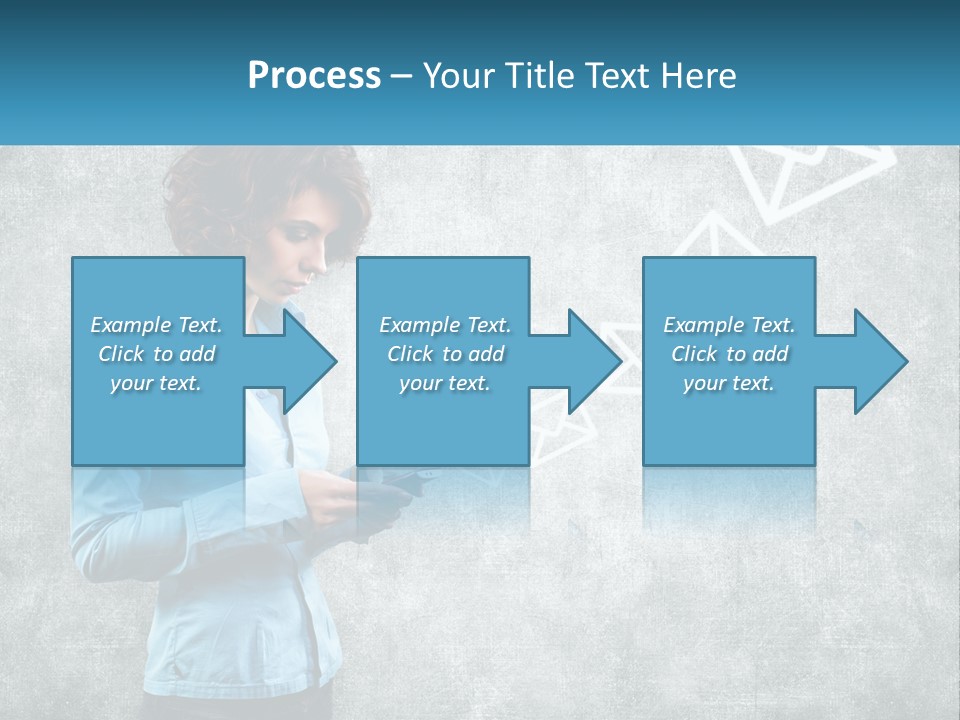 A Woman Holding A Cell Phone In Her Hands PowerPoint Template
