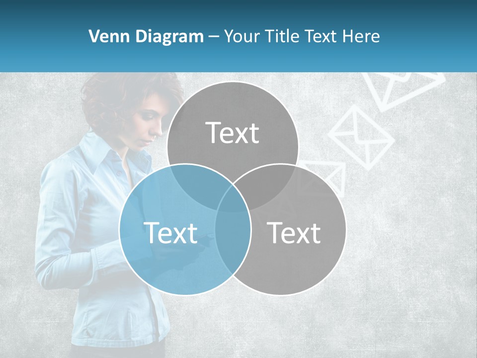 A Woman Holding A Cell Phone In Her Hands PowerPoint Template