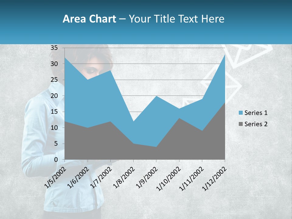 A Woman Holding A Cell Phone In Her Hands PowerPoint Template
