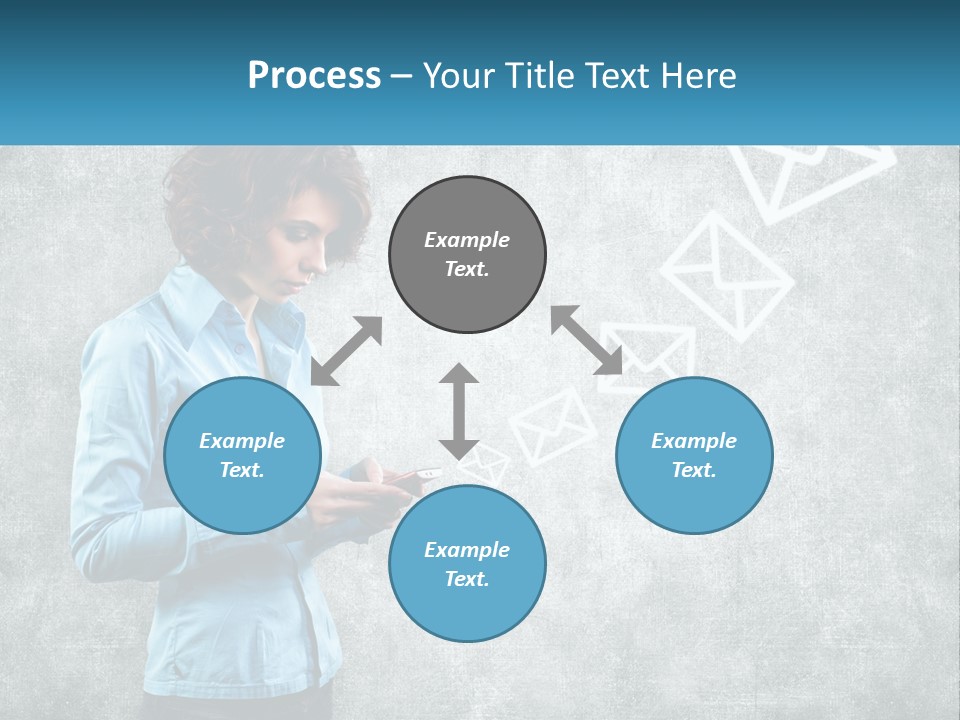 A Woman Holding A Cell Phone In Her Hands PowerPoint Template