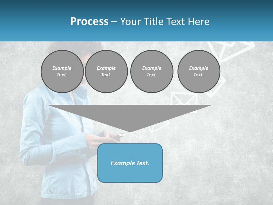 A Woman Holding A Cell Phone In Her Hands PowerPoint Template
