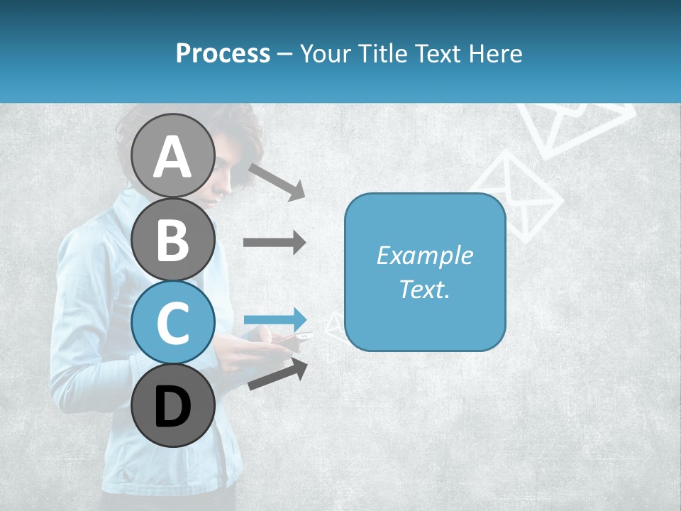 A Woman Holding A Cell Phone In Her Hands PowerPoint Template