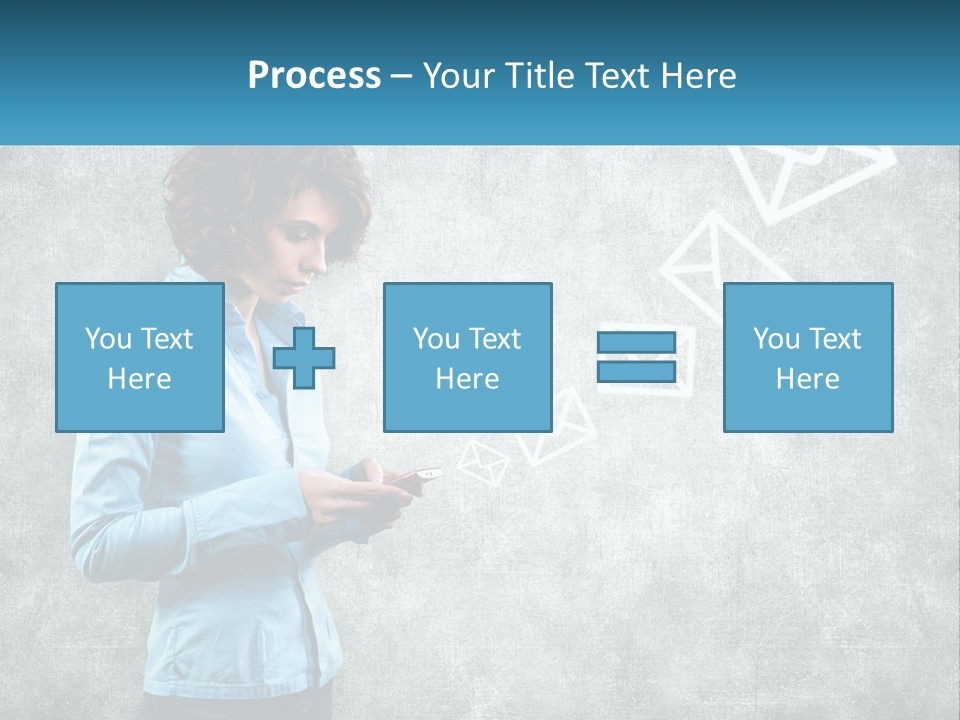A Woman Holding A Cell Phone In Her Hands PowerPoint Template