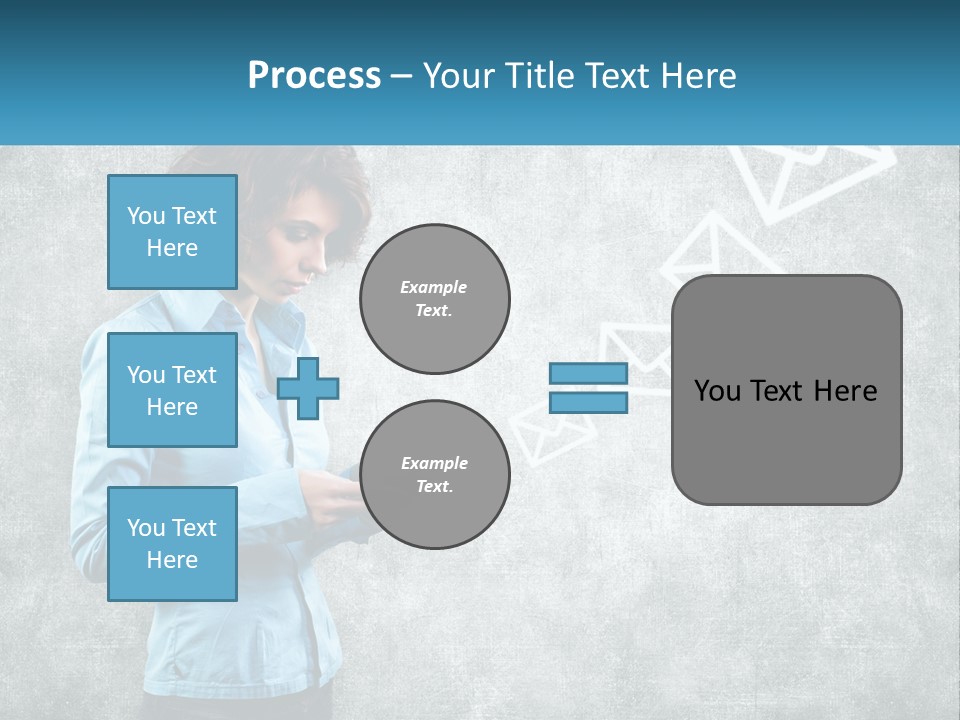 A Woman Holding A Cell Phone In Her Hands PowerPoint Template