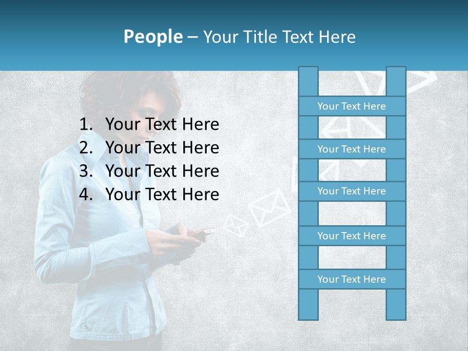 A Woman Holding A Cell Phone In Her Hands PowerPoint Template