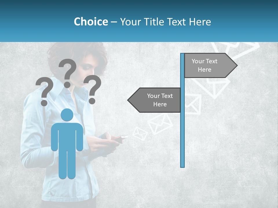 A Woman Holding A Cell Phone In Her Hands PowerPoint Template