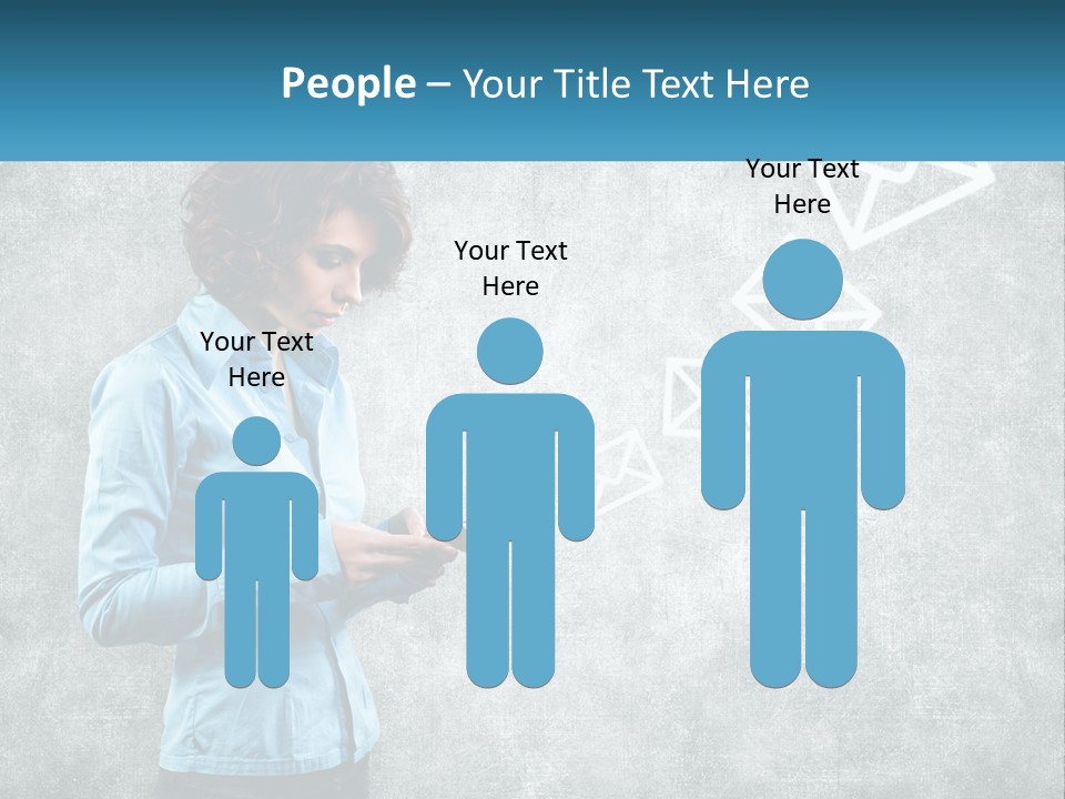 A Woman Holding A Cell Phone In Her Hands PowerPoint Template