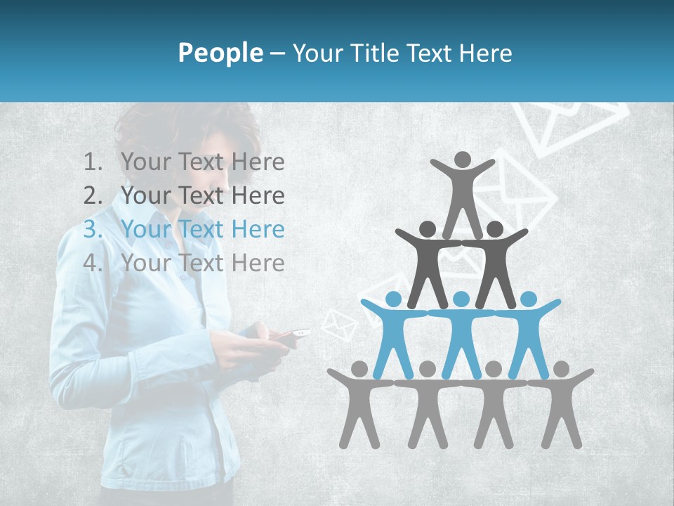 A Woman Holding A Cell Phone In Her Hands PowerPoint Template
