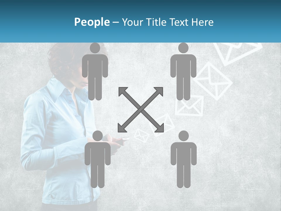 A Woman Holding A Cell Phone In Her Hands PowerPoint Template