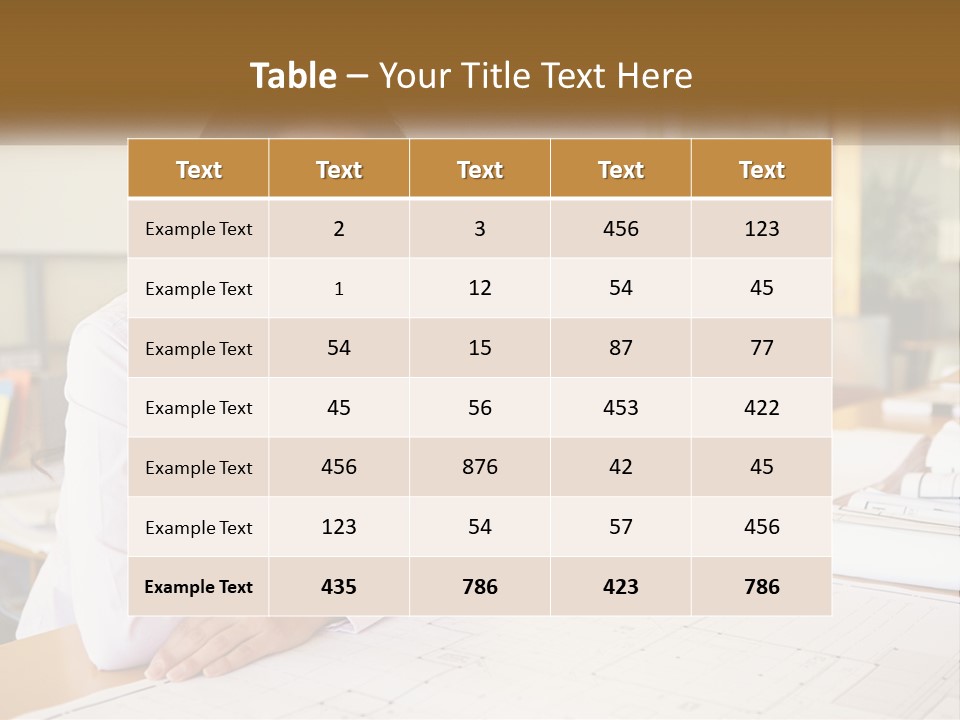 A Woman Sitting At A Desk In An Office PowerPoint Template