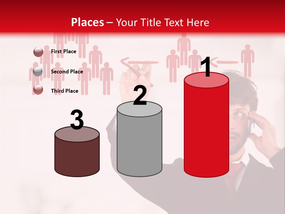 A Man In A Suit Holding A Cell Phone To His Ear PowerPoint Template