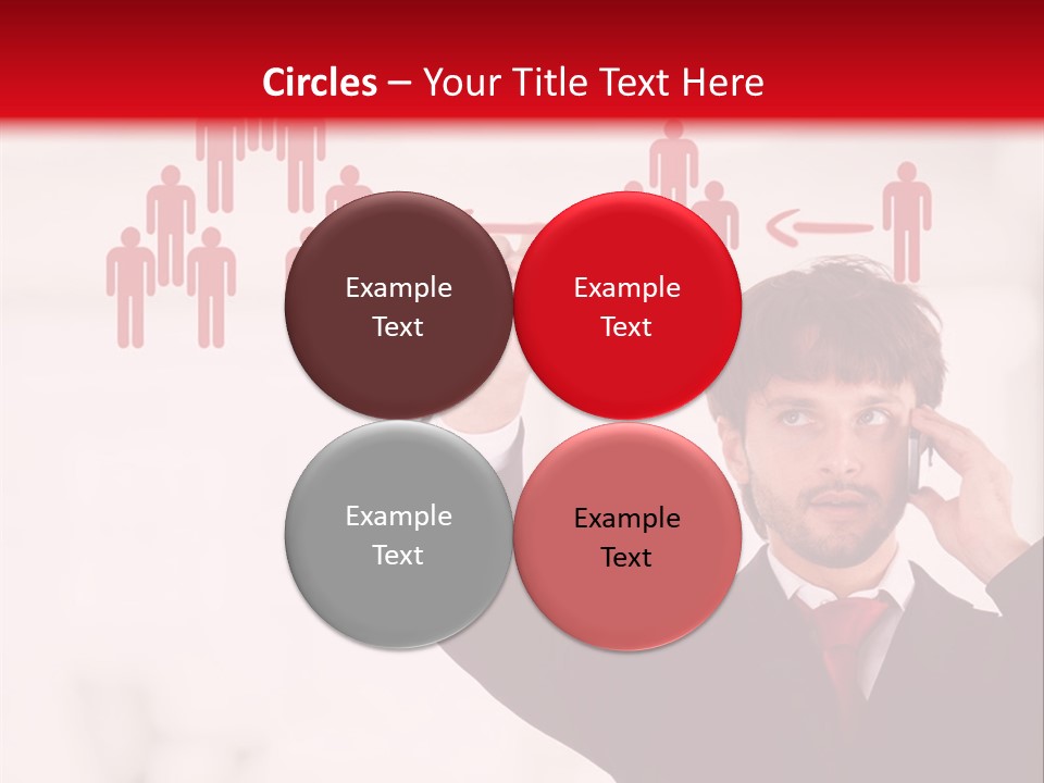 A Man In A Suit Holding A Cell Phone To His Ear PowerPoint Template