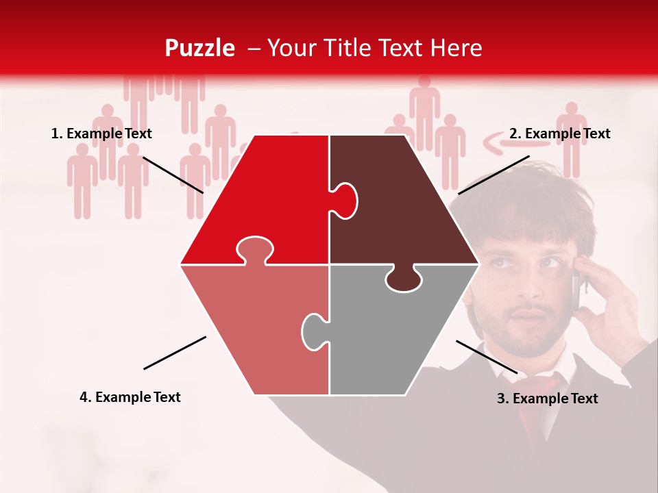 A Man In A Suit Holding A Cell Phone To His Ear PowerPoint Template