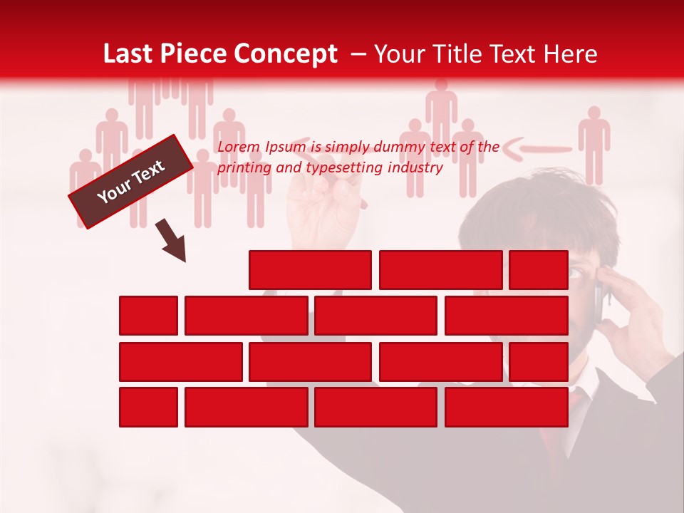 A Man In A Suit Holding A Cell Phone To His Ear PowerPoint Template