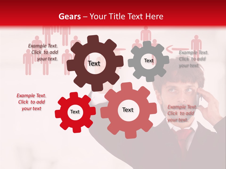 A Man In A Suit Holding A Cell Phone To His Ear PowerPoint Template