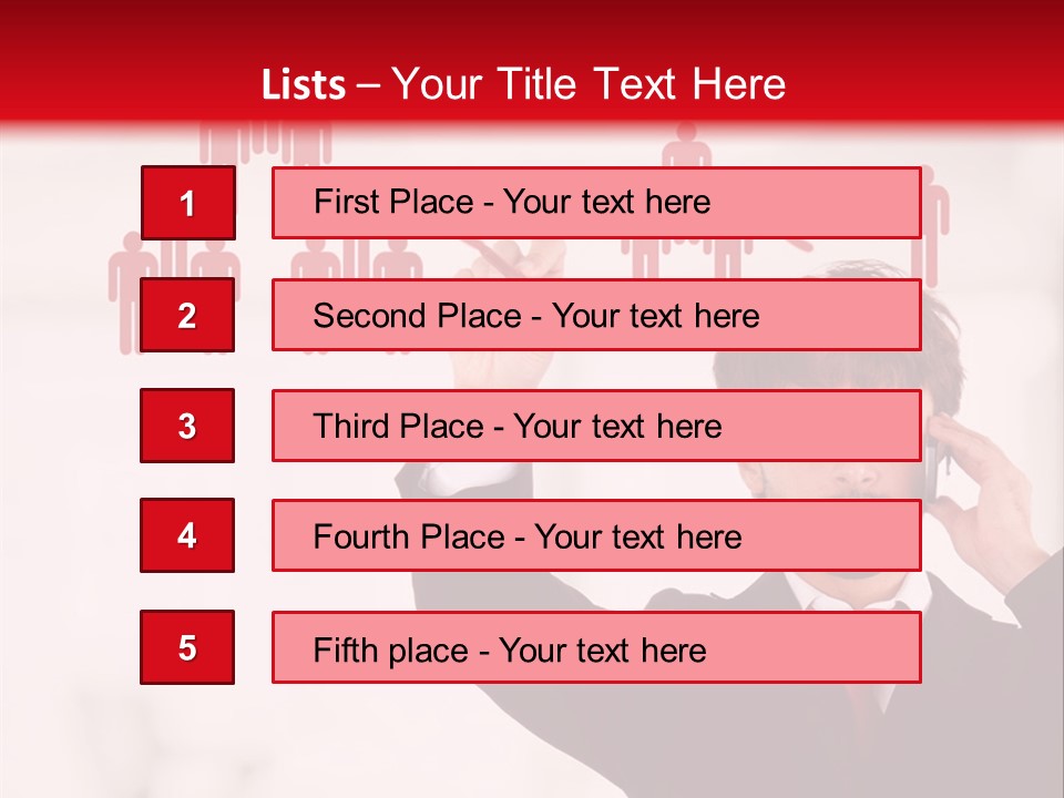 A Man In A Suit Holding A Cell Phone To His Ear PowerPoint Template