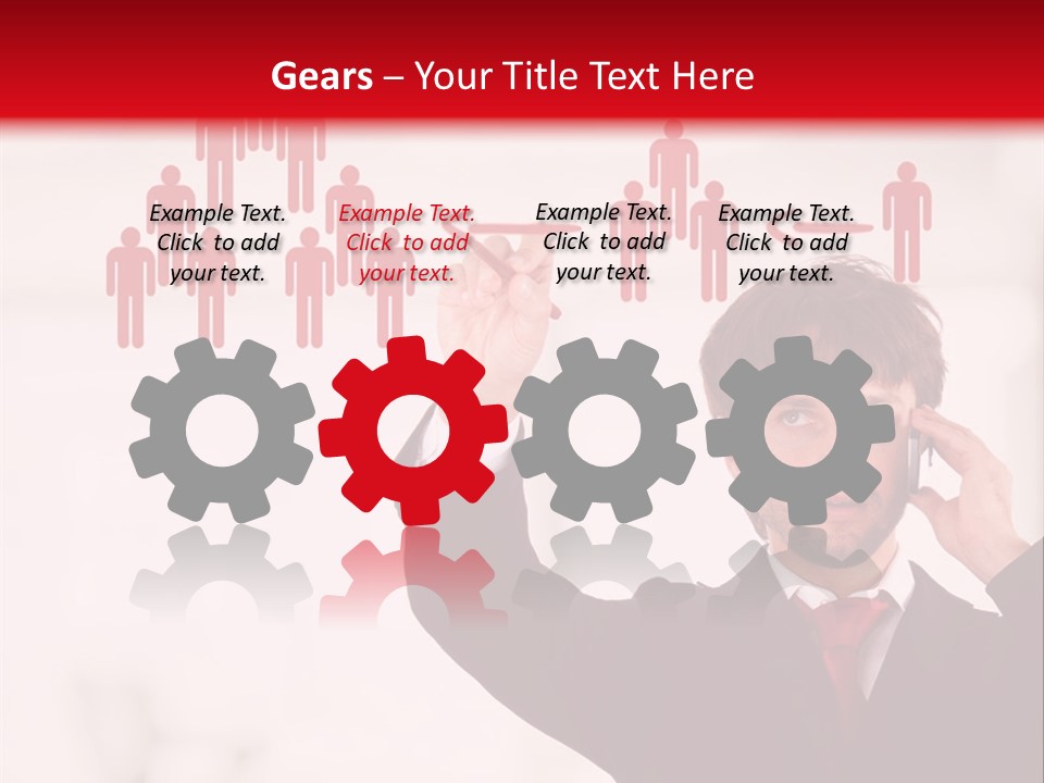 A Man In A Suit Holding A Cell Phone To His Ear PowerPoint Template