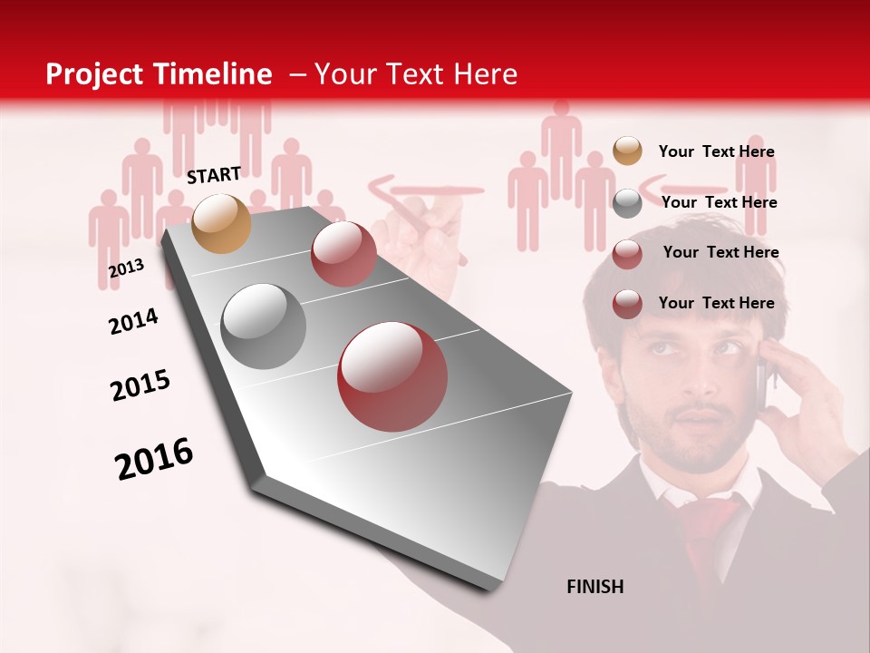 A Man In A Suit Holding A Cell Phone To His Ear PowerPoint Template