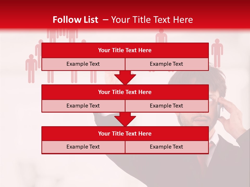 A Man In A Suit Holding A Cell Phone To His Ear PowerPoint Template
