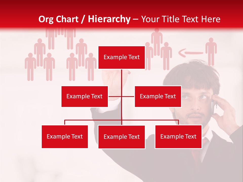 A Man In A Suit Holding A Cell Phone To His Ear PowerPoint Template